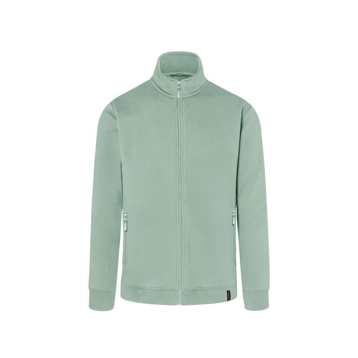 Herren Workwear Sweatjacke Soft-Face, aus nachhaltigem Material pistaziengrün