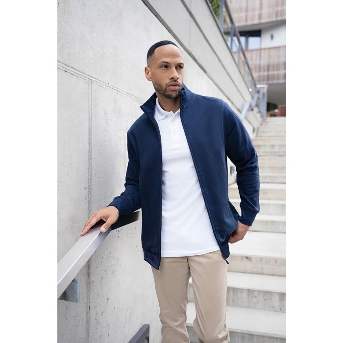 Herren Workwear Sweatjacke Soft-Face, aus nachhaltigem Material marine