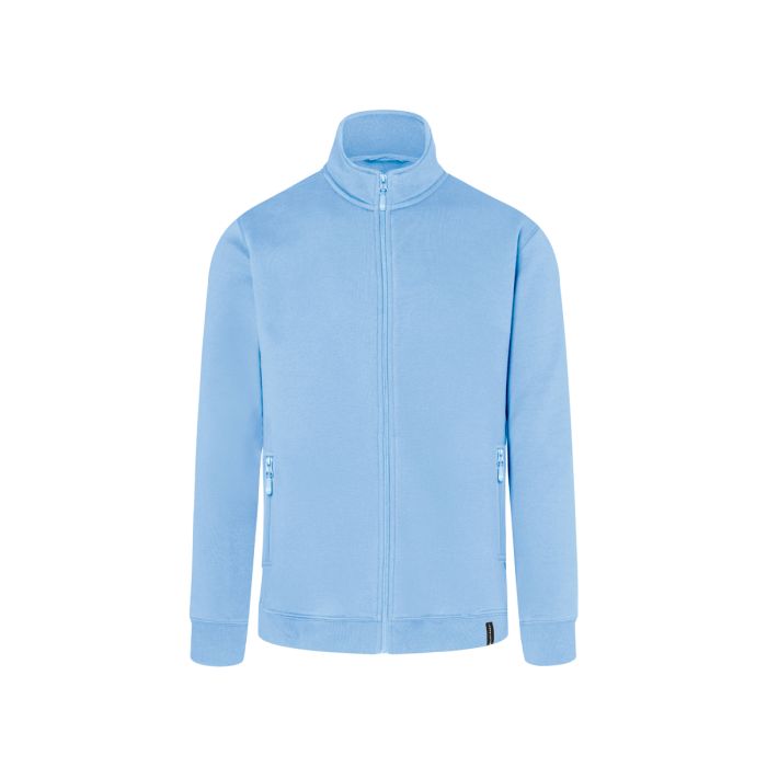 Herren Workwear Sweatjacke Soft-Face, aus nachhaltigem Material eisblau