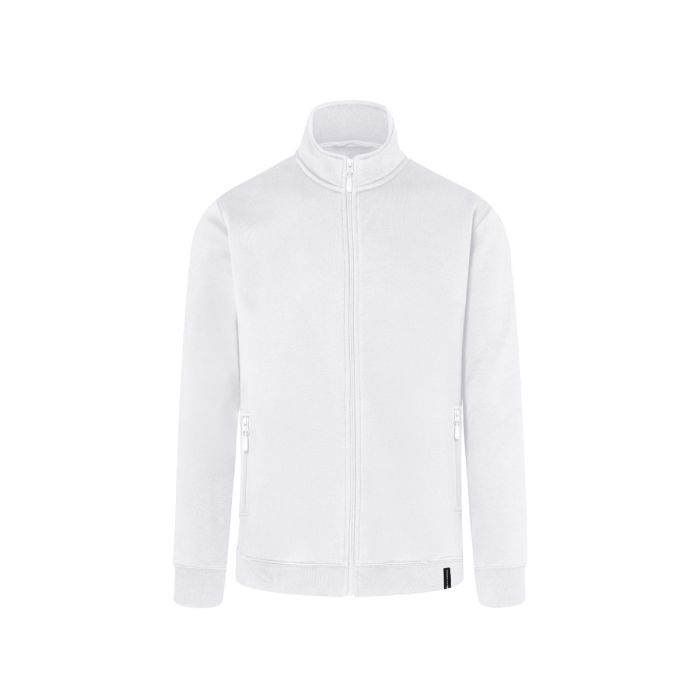 Herren Workwear Sweatjacke Soft-Face, aus nachhaltigem Material weiß