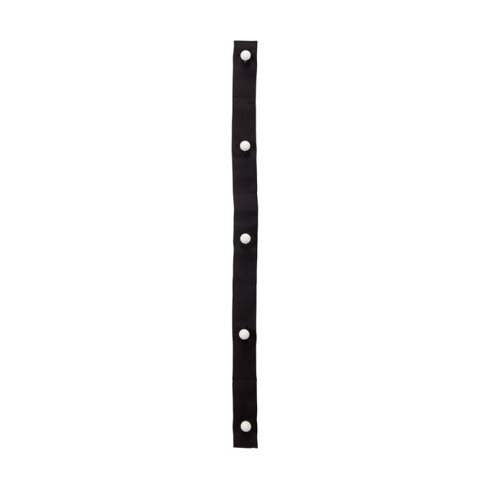 Knopfleiste 5-Loch, 12 cm Abstand, 2 Stück / Pack schwarz