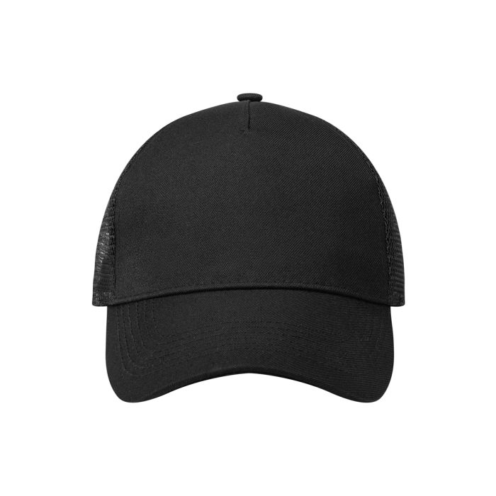 Trucker Mesh Cap, aus nachhaltigem Material, Recyceltes Polyester schwarz/schwarz