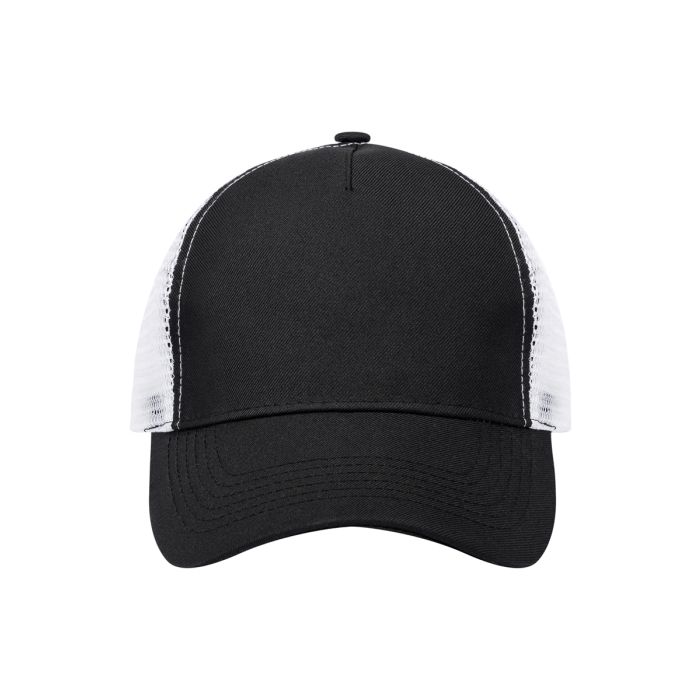 Trucker Mesh Cap, aus nachhaltigem Material, Recyceltes Polyester schwarz/weiß