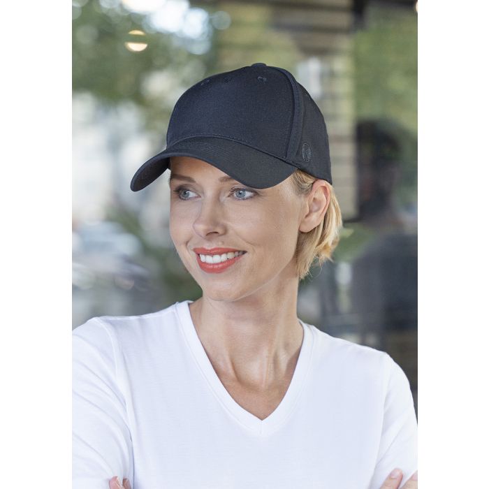 5-Panel Stretch Cap schwarz