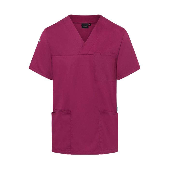 Kurzarm Herren-Schlupfkasack Essential, aus nachhaltigem Material fuchsia