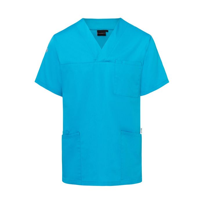 Kurzarm Herren-Schlupfkasack Essential, aus nachhaltigem Material pazifikblau
