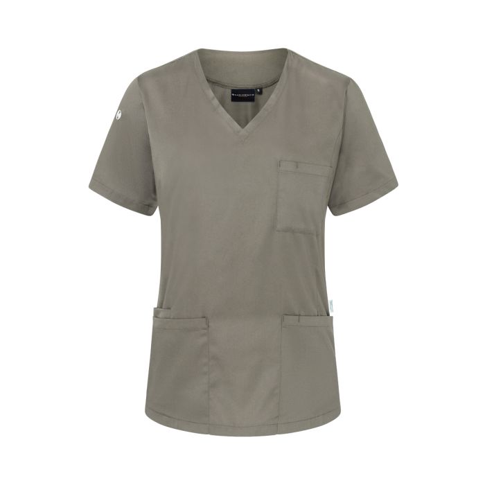 Kurzarm Damen-Schlupfkasack Essential, aus nachhaltigem Material salbei