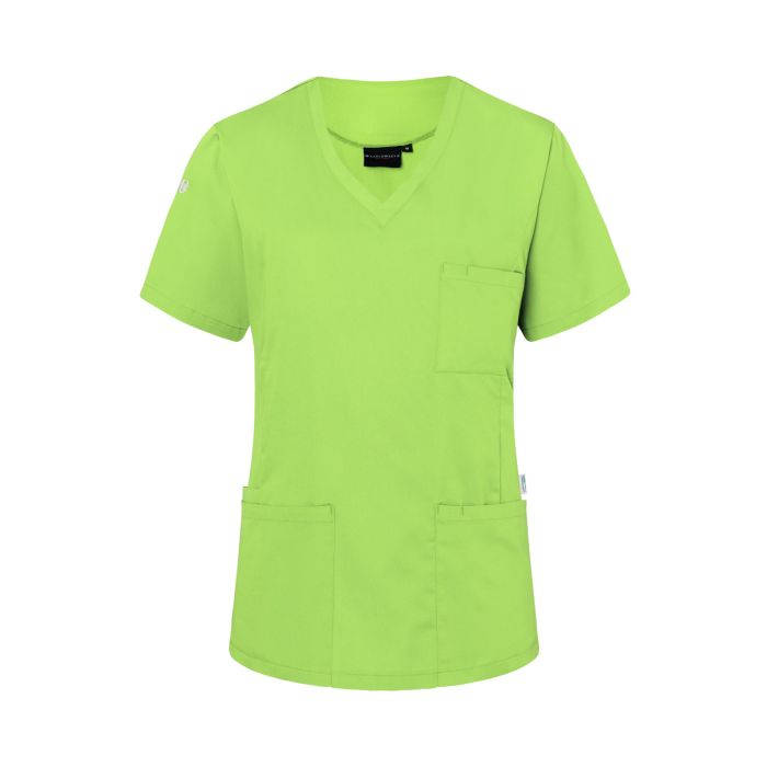Kurzarm Damen-Schlupfkasack Essential, aus nachhaltigem Material kiwi