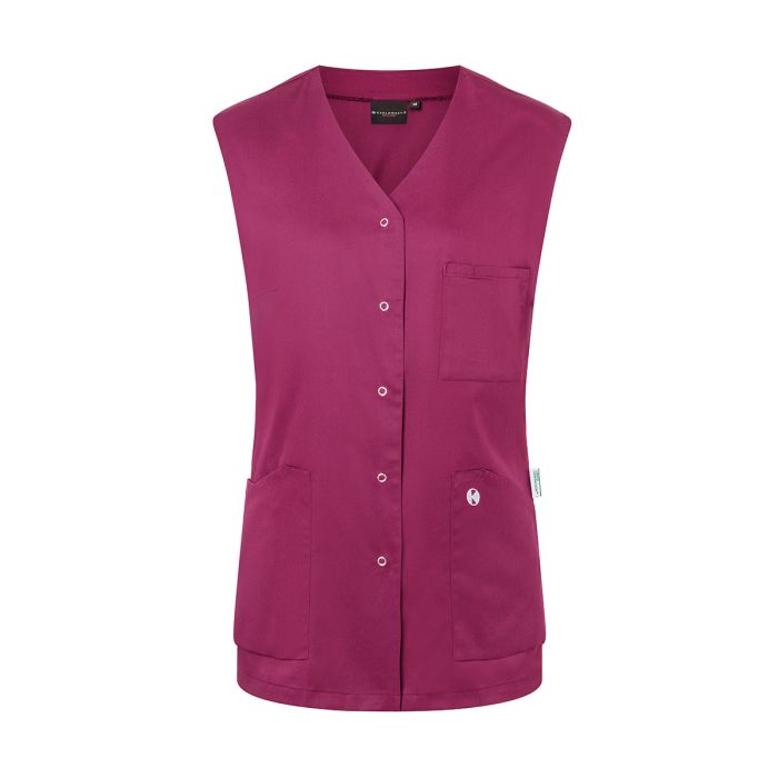Ärmelloser Damenkasack Essential, aus nachhaltigem Material fuchsia