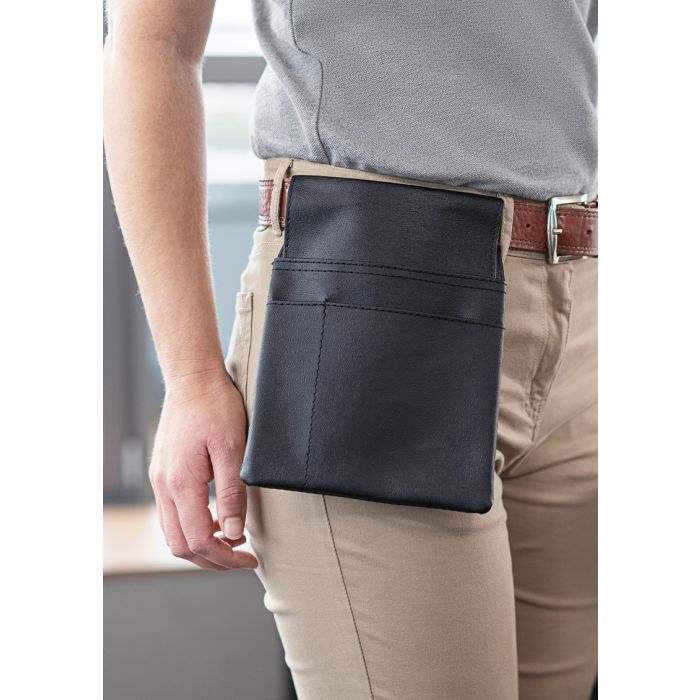Kassierhalfer mit Gürteldurchzug schwarz