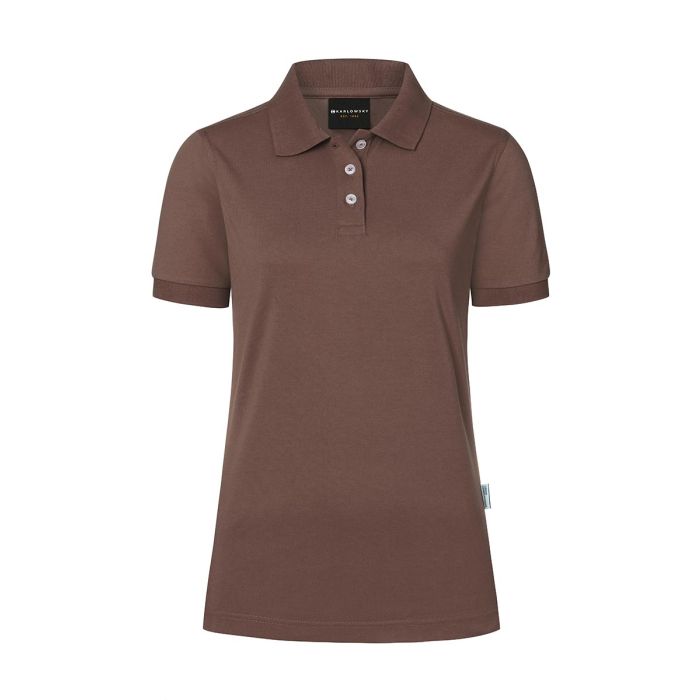 Damen Workwear Poloshirt Modern-Flair, aus nachhaltigem Material hellbraun