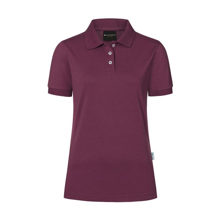 Damen Workwear Poloshirt Modern-Flair, aus nachhaltigem Material aubergine