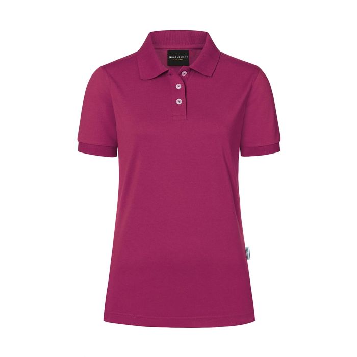 Damen Workwear Poloshirt Modern-Flair, aus nachhaltigem Material fuchsia