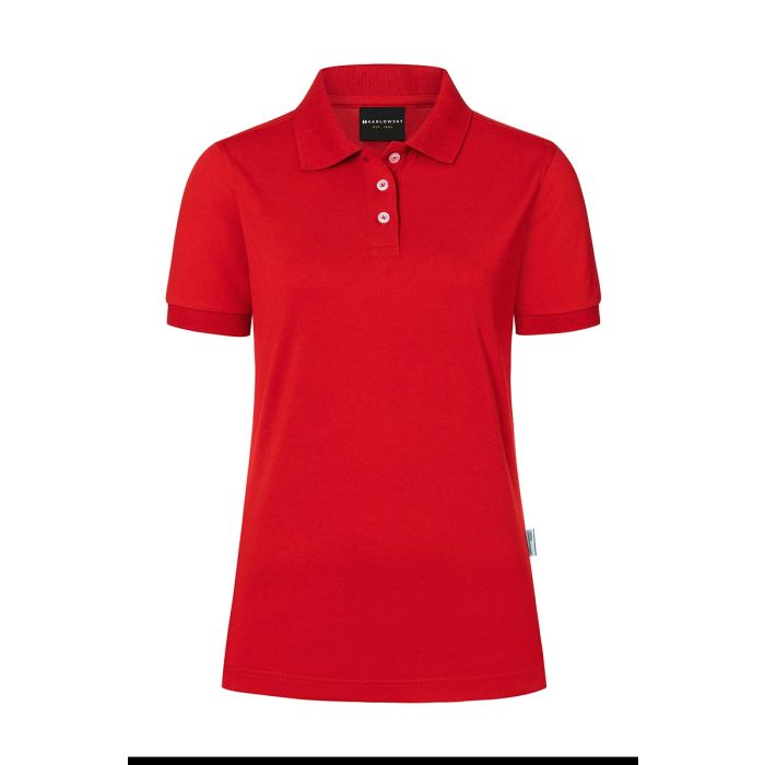 Damen Workwear Poloshirt Modern-Flair, aus nachhaltigem Material rot