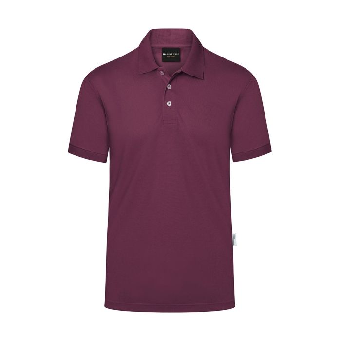 Herren Workwear Poloshirt Modern-Flair, aus nachhaltigem Material aubergine