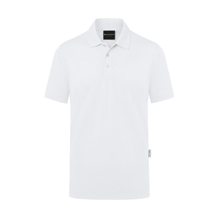 Herren Workwear Poloshirt Modern-Flair, aus nachhaltigem Material weiß