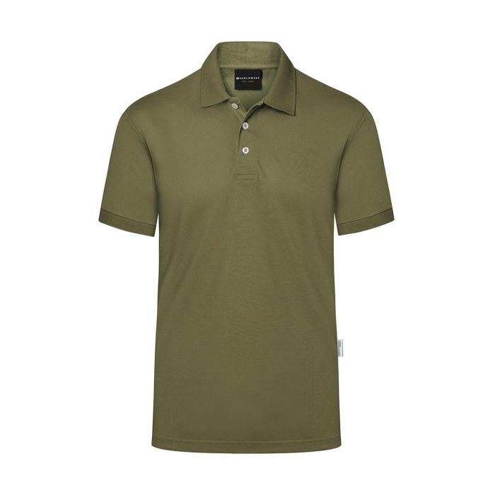 Herren Workwear Poloshirt Modern-Flair, aus nachhaltigem Material moosgrün