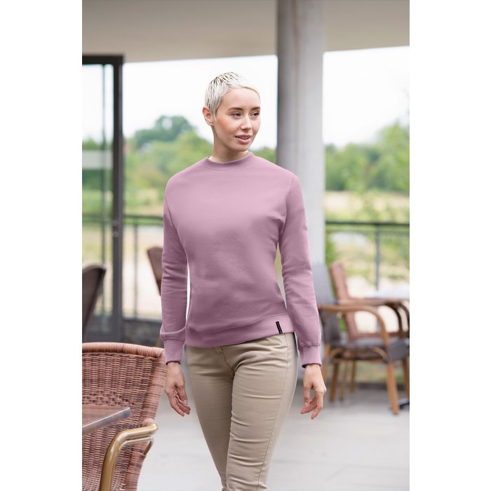 Damen Workwear Sweatshirt Soft-Face, aus nachhaltigem Material dunkelrosa