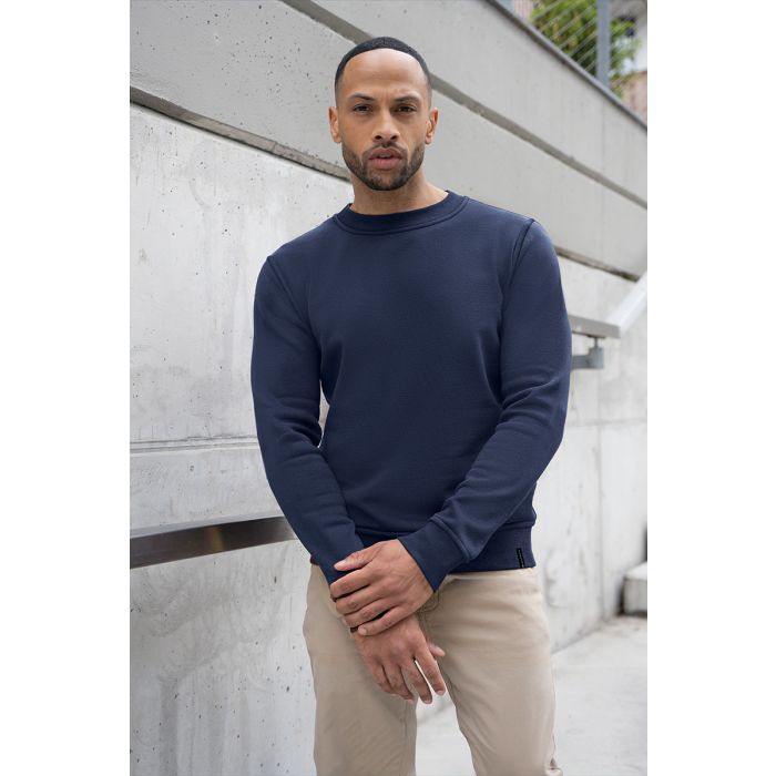 Herren Workwear Sweatshirt Soft-Face, aus nachhaltigem Material marine