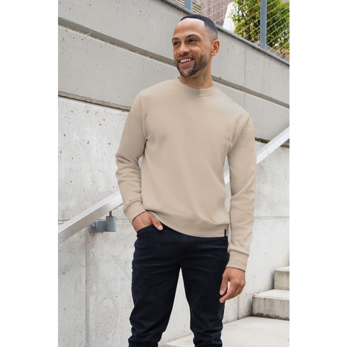 Herren Workwear Sweatshirt Soft-Face, aus nachhaltigem Material sand