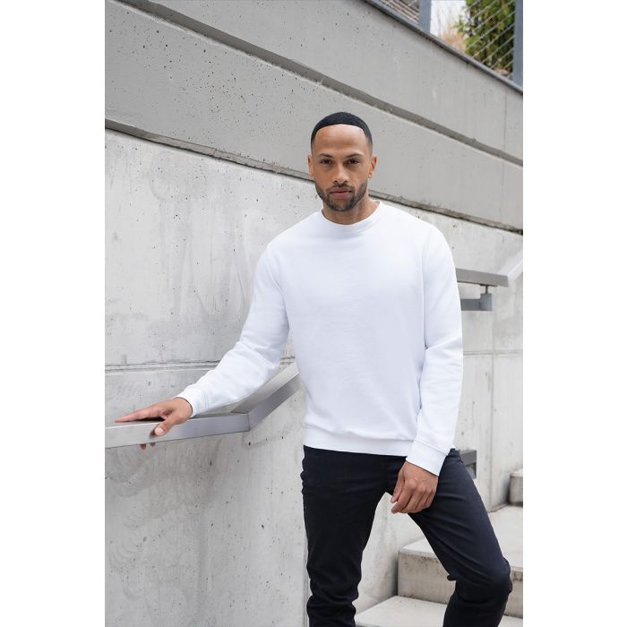 Herren Workwear Sweatshirt Soft-Face, aus nachhaltigem Material weiß