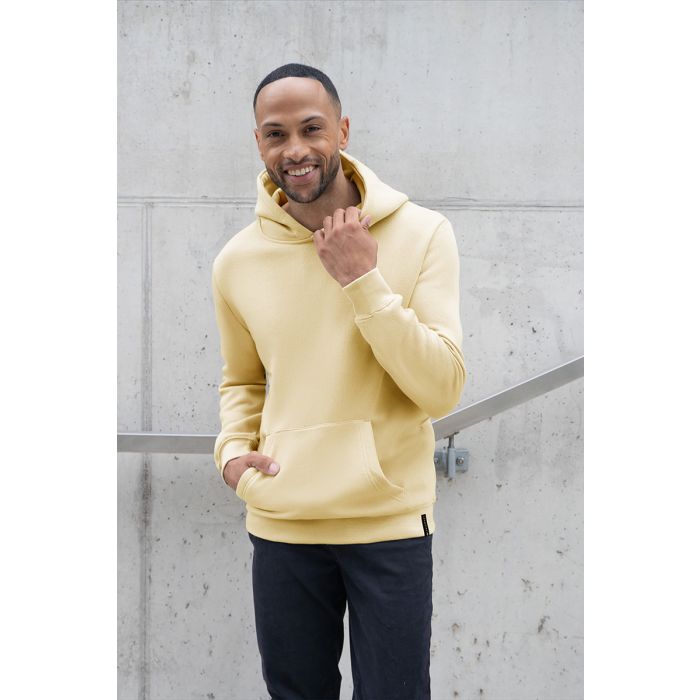 Herren Workwear Sweat Hoodie Soft-Face, aus nachhaltigem Material pastellgelb