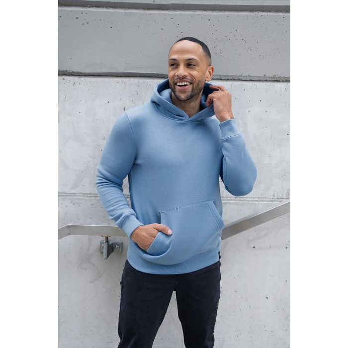 Herren Workwear Sweat Hoodie Soft-Face, aus nachhaltigem Material eisblau