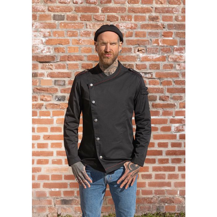 Langarm Herrenkochjacke ROCK CHEF®-Stage2 schwarz