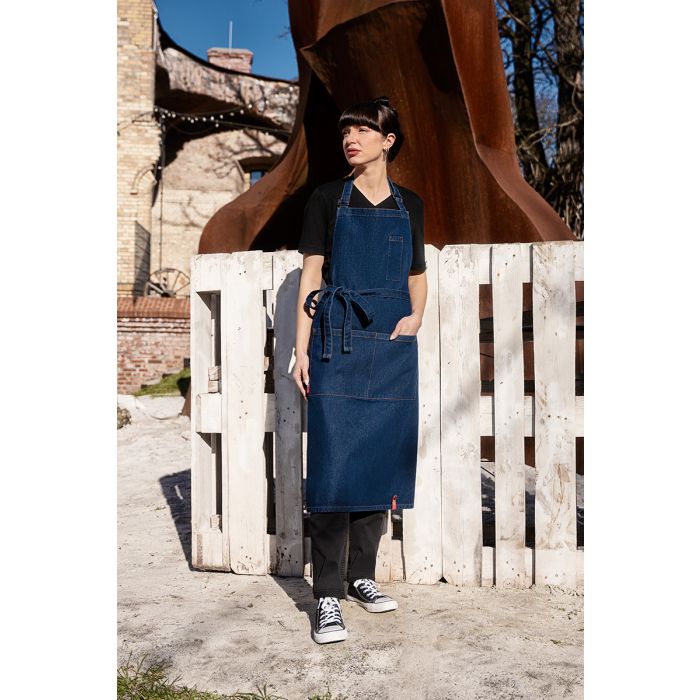 Latzschürze Denim ROCK CHEF®-Stage2 denim blue