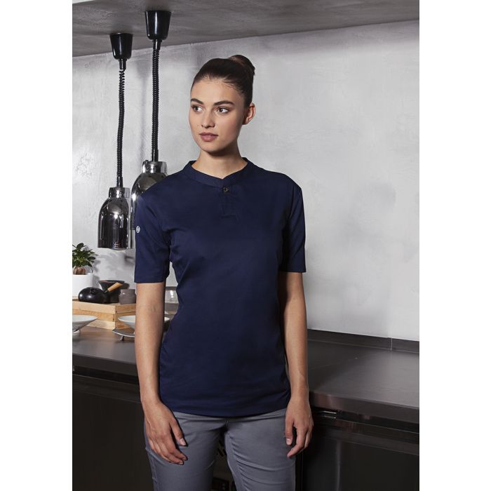 Kurzarm Damen-Arbeitsshirt Performance marine