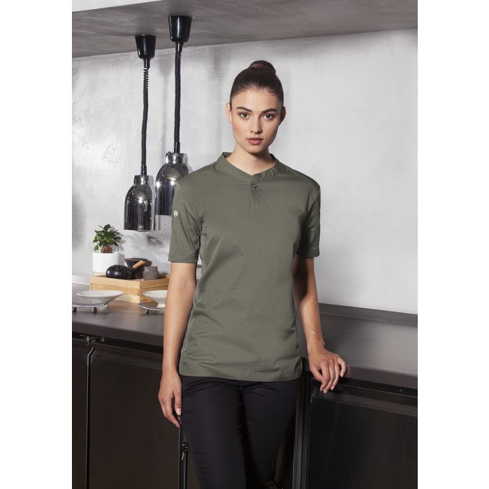 Kurzarm Damen-Arbeitsshirt Performance salbei