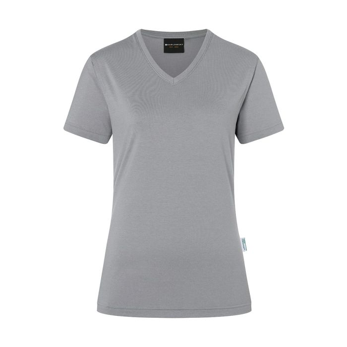 Damen Workwear T-Shirt Casual-Flair, aus nachhaltigem Material platingrau