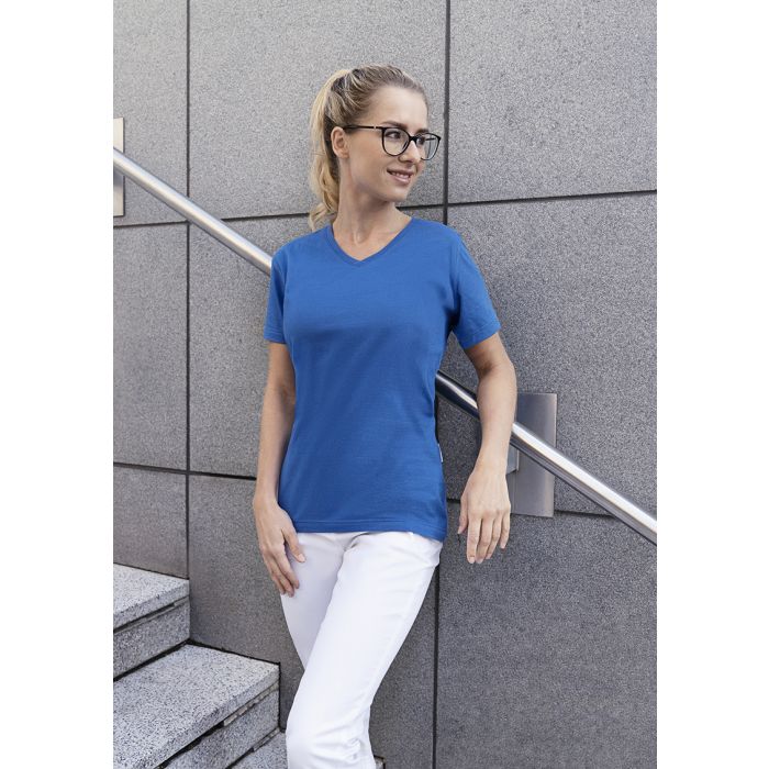 Damen Workwear T-Shirt Casual-Flair, aus nachhaltigem Material königsblau