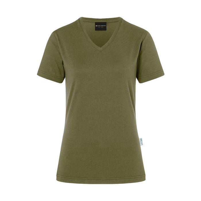 Damen Workwear T-Shirt Casual-Flair, aus nachhaltigem Material moosgrün