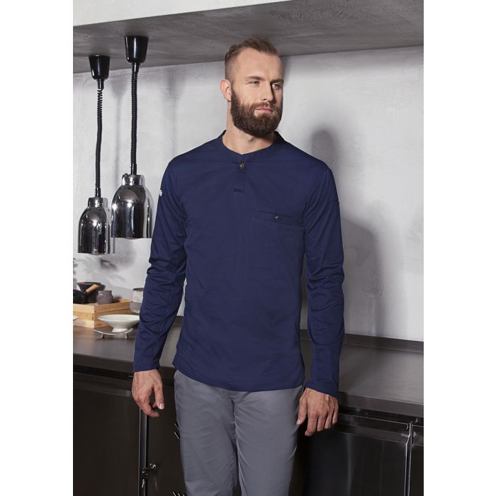 Langarm Arbeitsshirt Performance marine