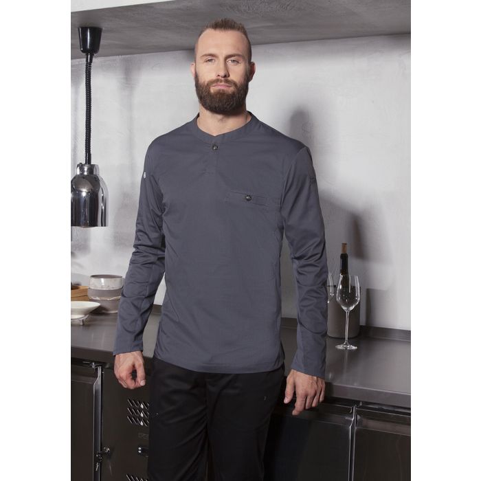 Langarm Arbeitsshirt Performance anthrazit