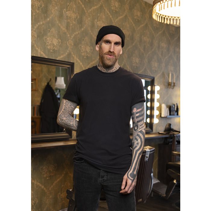 Herren Workwear T-Shirt Casual-Flair, aus nachhaltigem Material schwarz