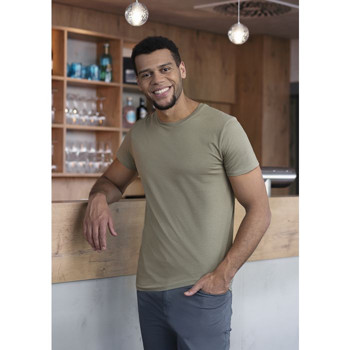 Herren Workwear T-Shirt Casual-Flair, aus nachhaltigem Material salbei