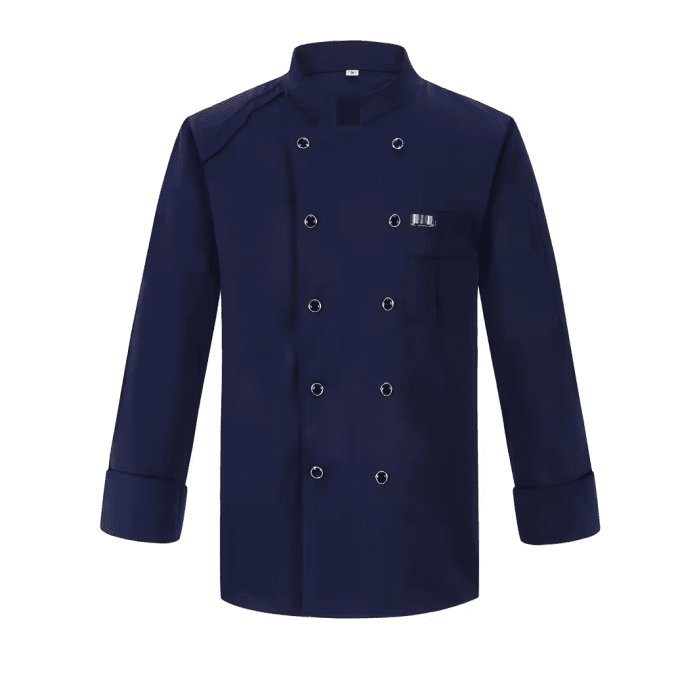 Kochjacke Langarm Blau