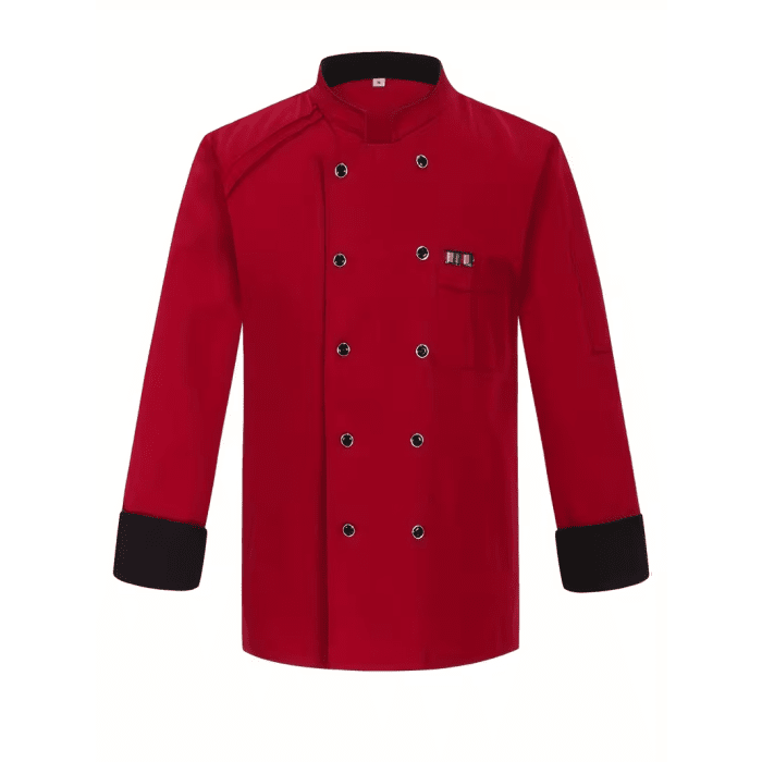 Kochjacke Langarm rot