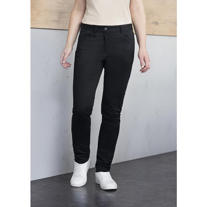 Damen 5-Pocket-Hose Classic-Stretch schwarz