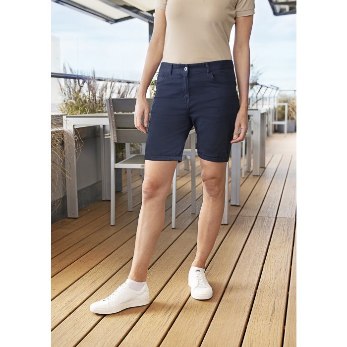 Damen 5-Pocket-Shorts Classic-Stretch nachtblau