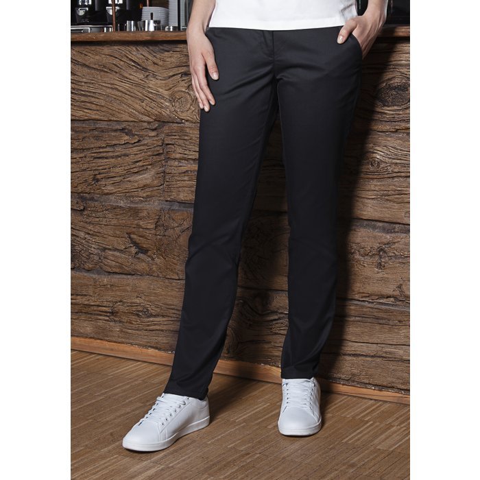 Damen Chinohose Modern-Stretch schwarz