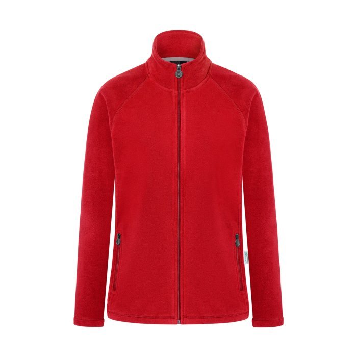 Damen Workwear Fleecejacke Warm-Up, aus nachhaltigem Material rot