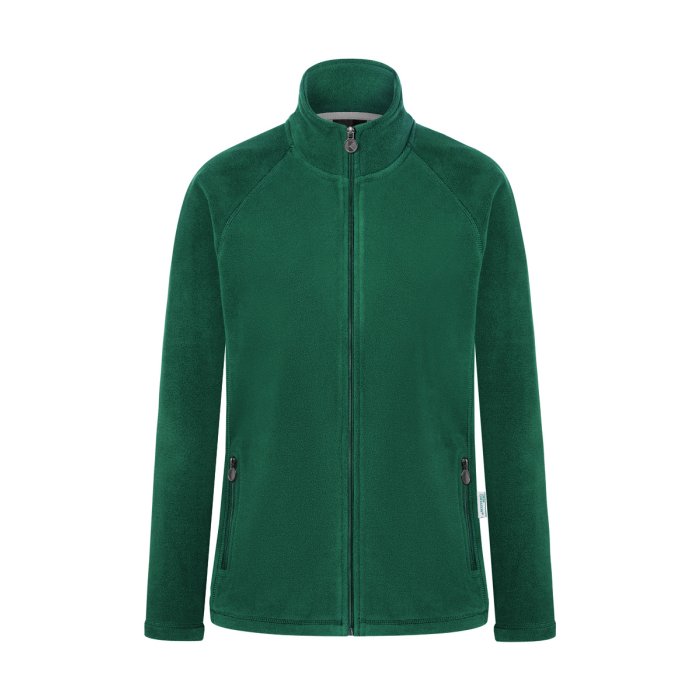 Damen Workwear Fleecejacke Warm-Up, aus nachhaltigem Material waldgrün