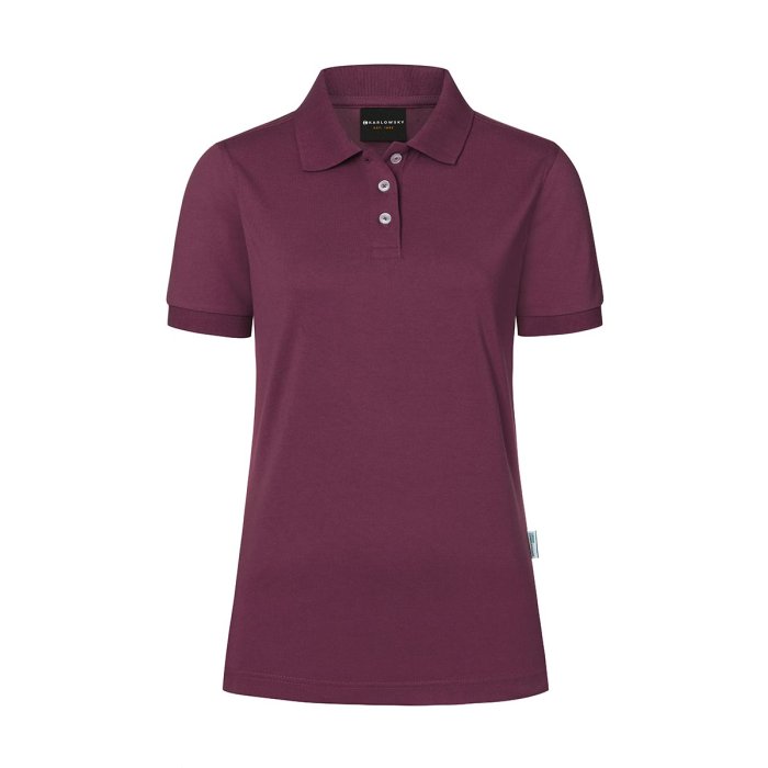 Damen Workwear Poloshirt Modern-Flair, aus nachhaltigem Material aubergine