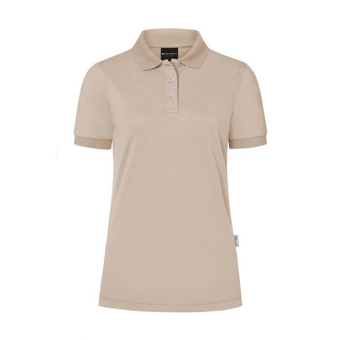 Damen Workwear Poloshirt Modern-Flair, aus nachhaltigem Material sand