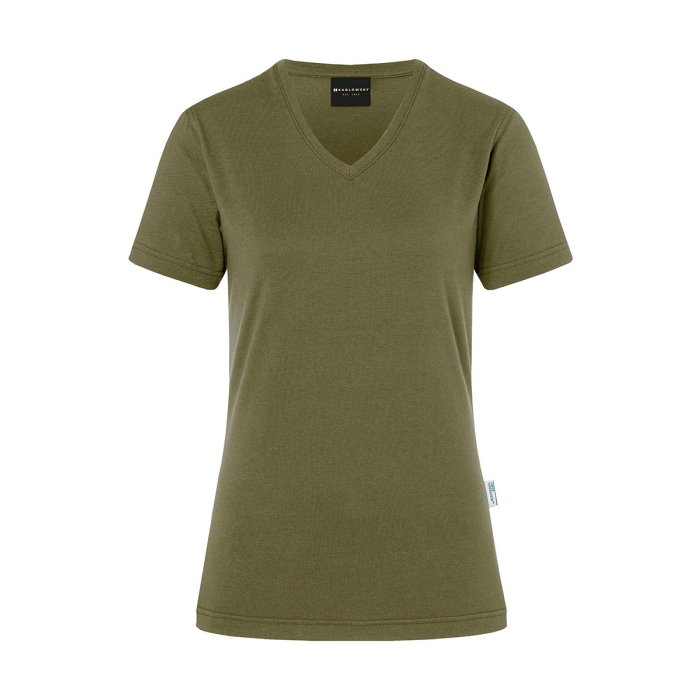 Damen Workwear T-Shirt Casual-Flair, aus nachhaltigem Material moosgrün