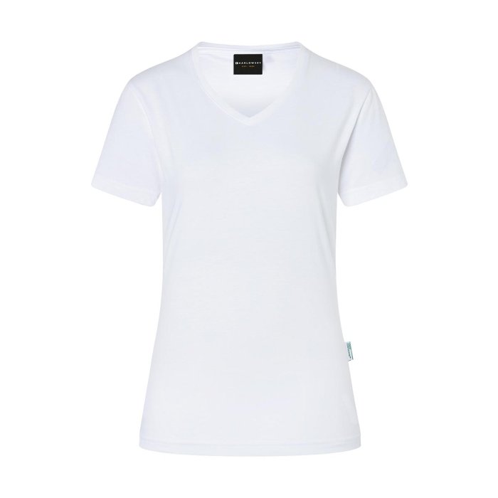Damen Workwear T-Shirt Casual-Flair, aus nachhaltigem Material weiß