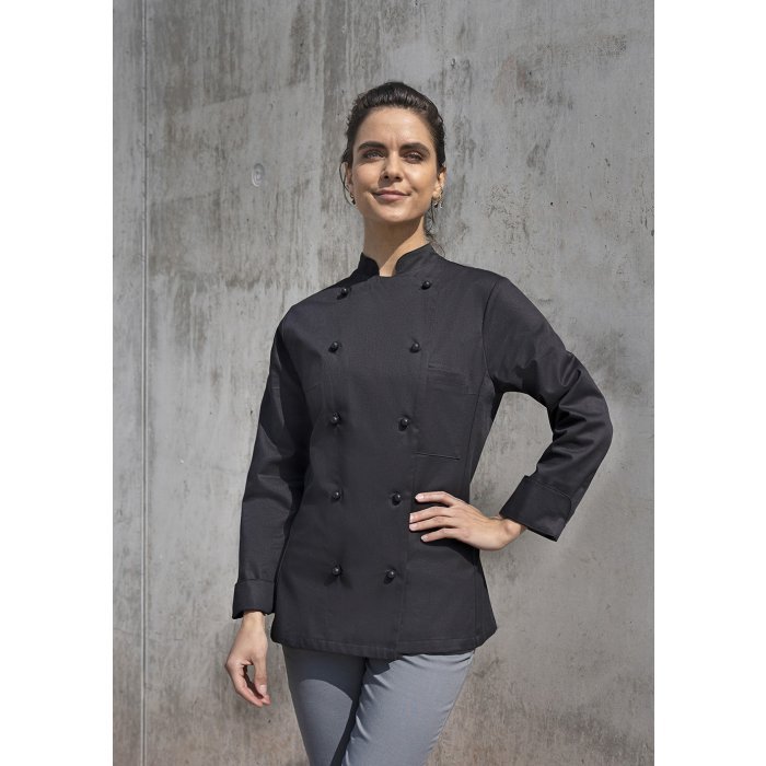 Damenkochjacke Agathe schwarz